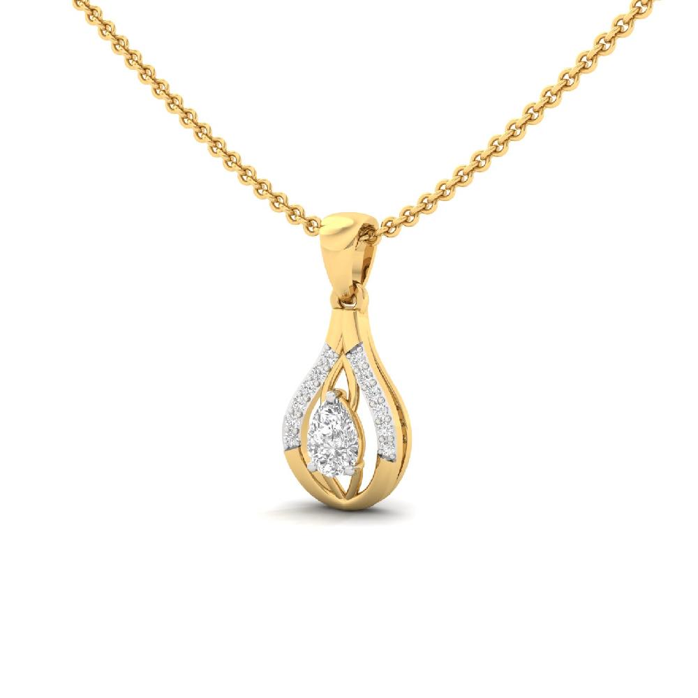 Teardrop Pear Cut CVD Diamond Pendant