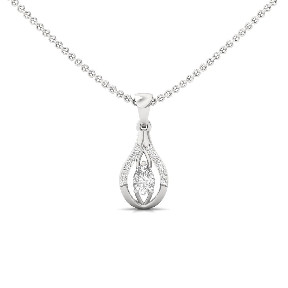 Teardrop Pear Cut CVD Diamond Pendant