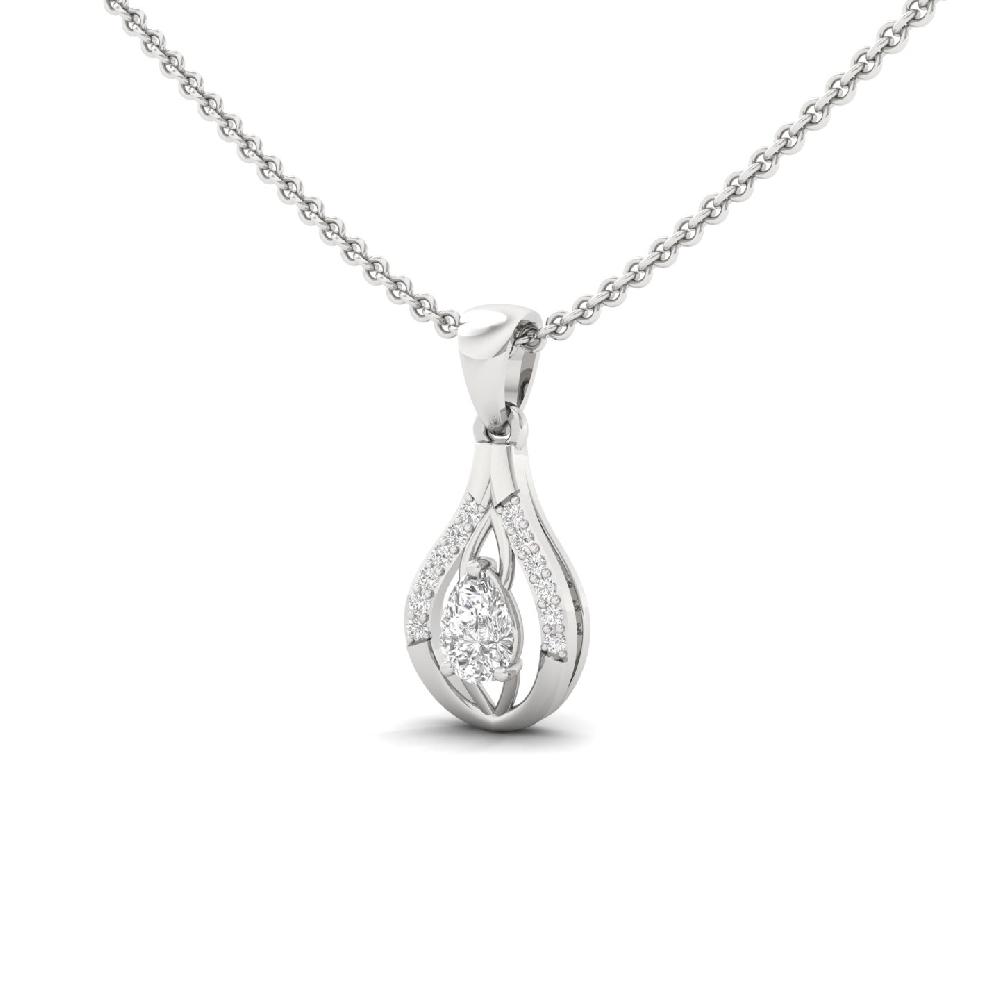 Teardrop Pear Cut CVD Diamond Pendant