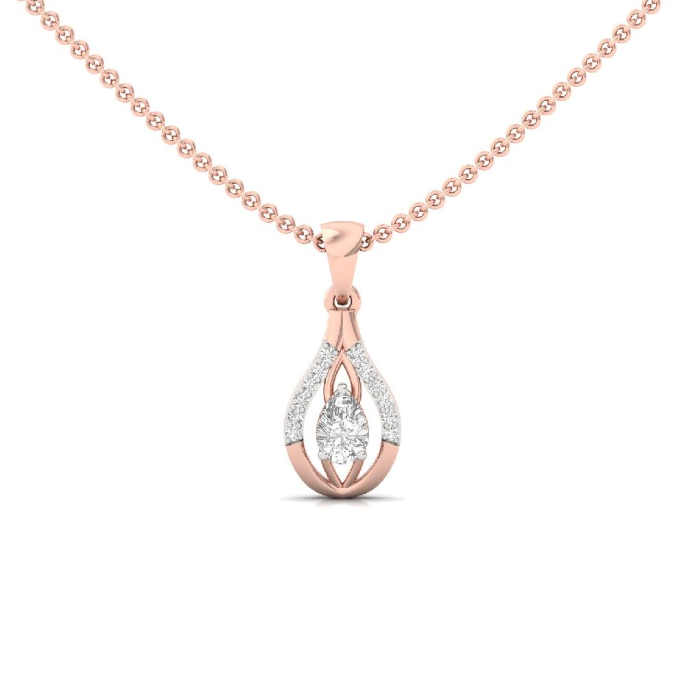 Teardrop Pear Cut CVD Diamond Pendant