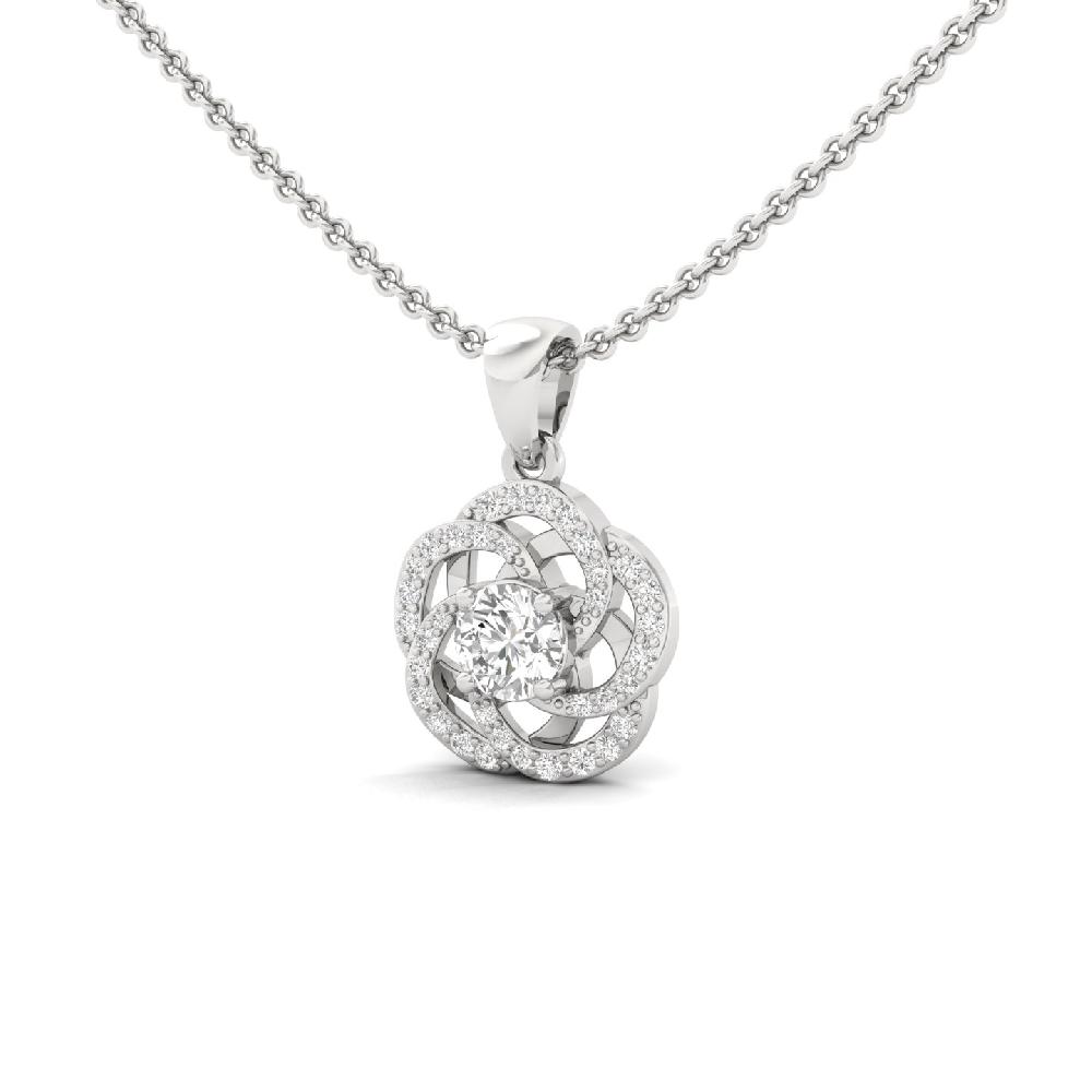 Floral Spiral Cvd Diamond Pendant