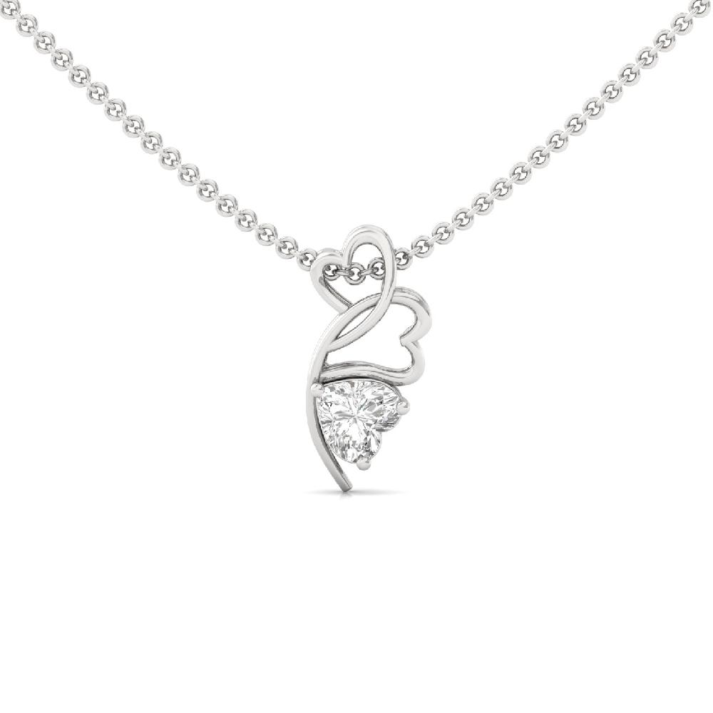 0.60 Double Heart Pendant  Heart CVD Diamond