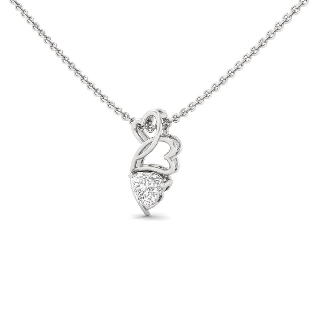 0.60 Double Heart Pendant  Heart CVD Diamond
