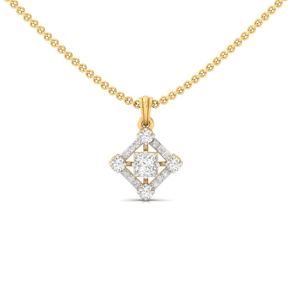 Square Charm Lab Grown Designer Pendant