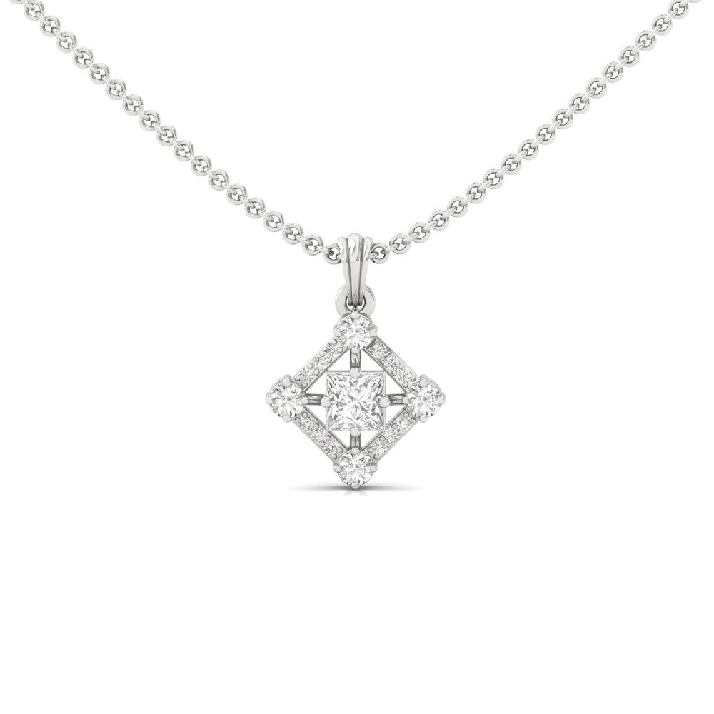 Square Charm Lab Grown Designer Pendant