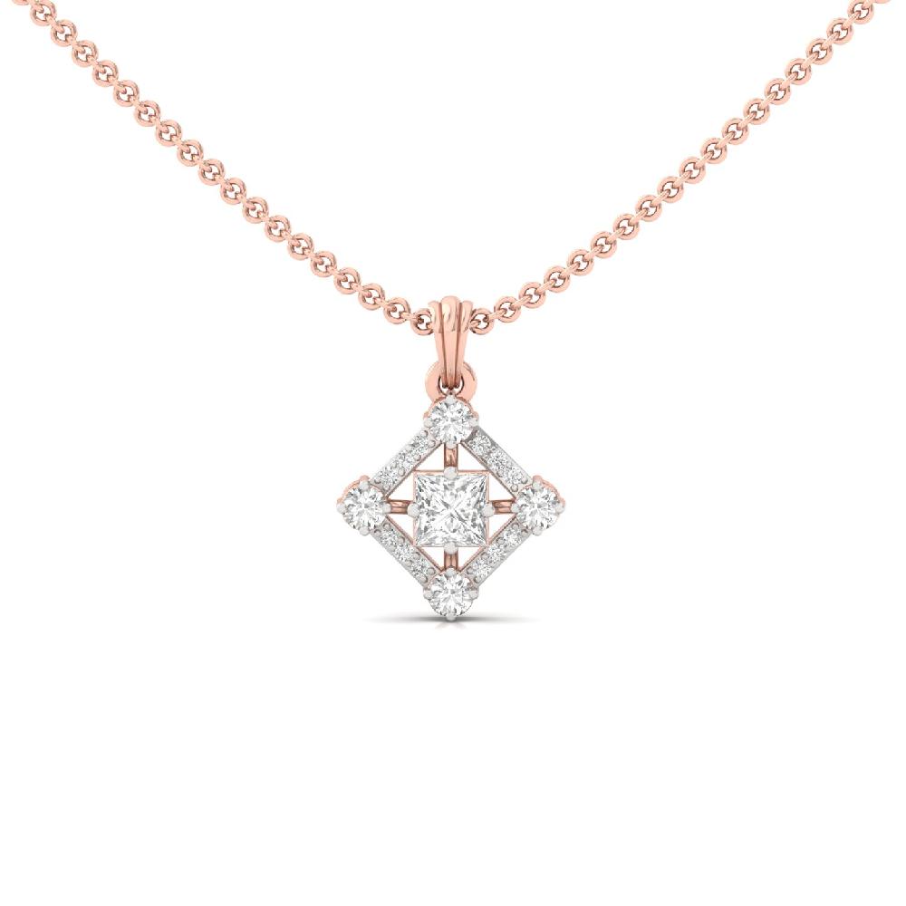 Square Charm Lab Grown Designer Pendant