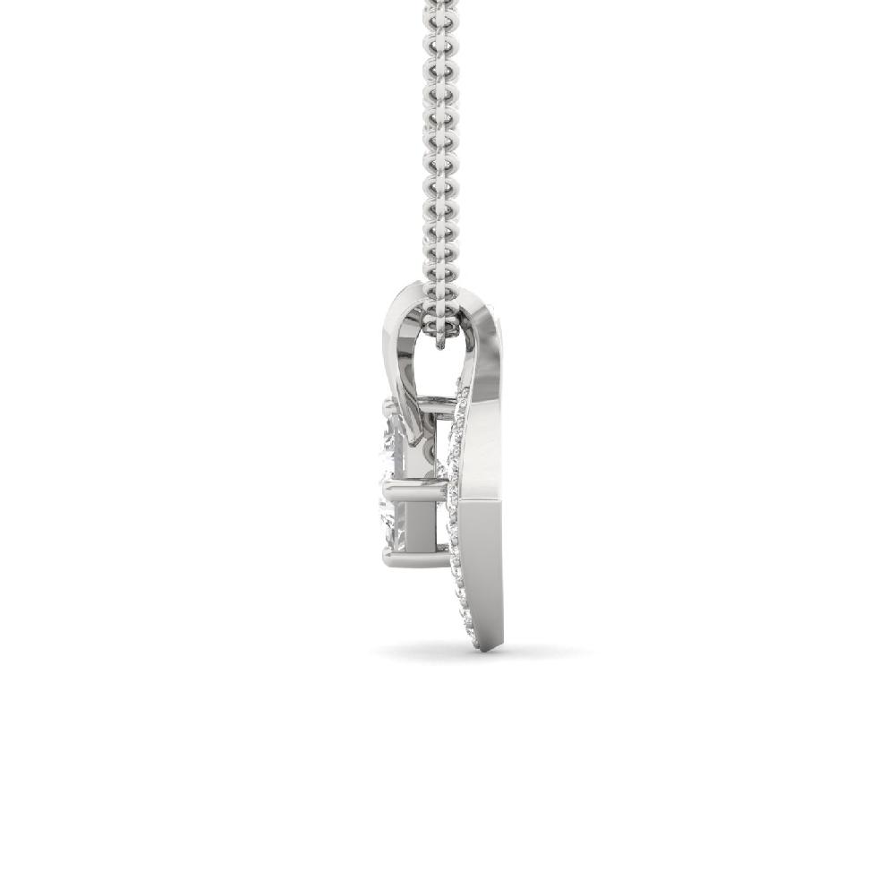 Contemporary Princess-Cut Pendant with cvd Diamond in Designer