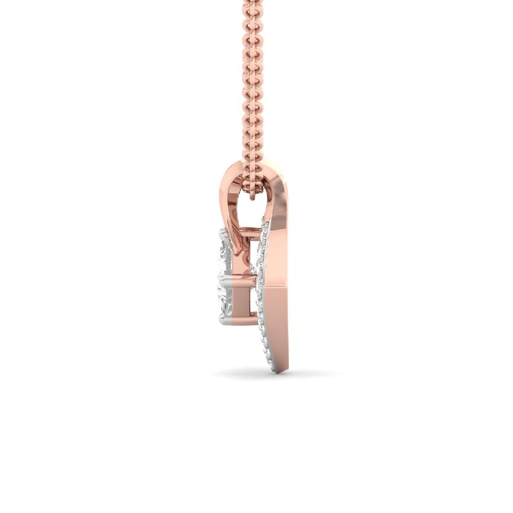 Contemporary Princess-Cut Pendant with cvd Diamond in Designer