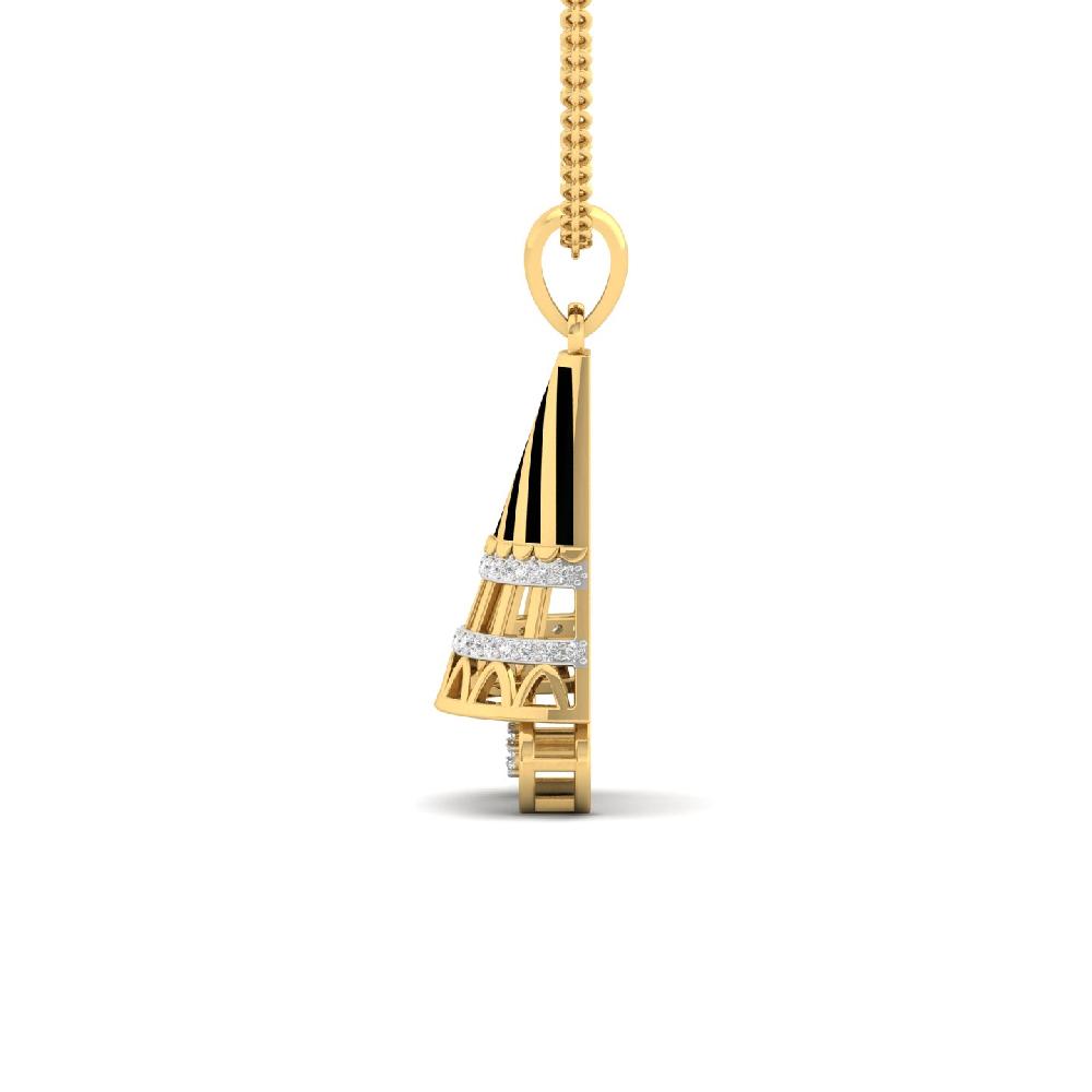 Art Deco Pram Pendant with  Lab Grown Diamonds