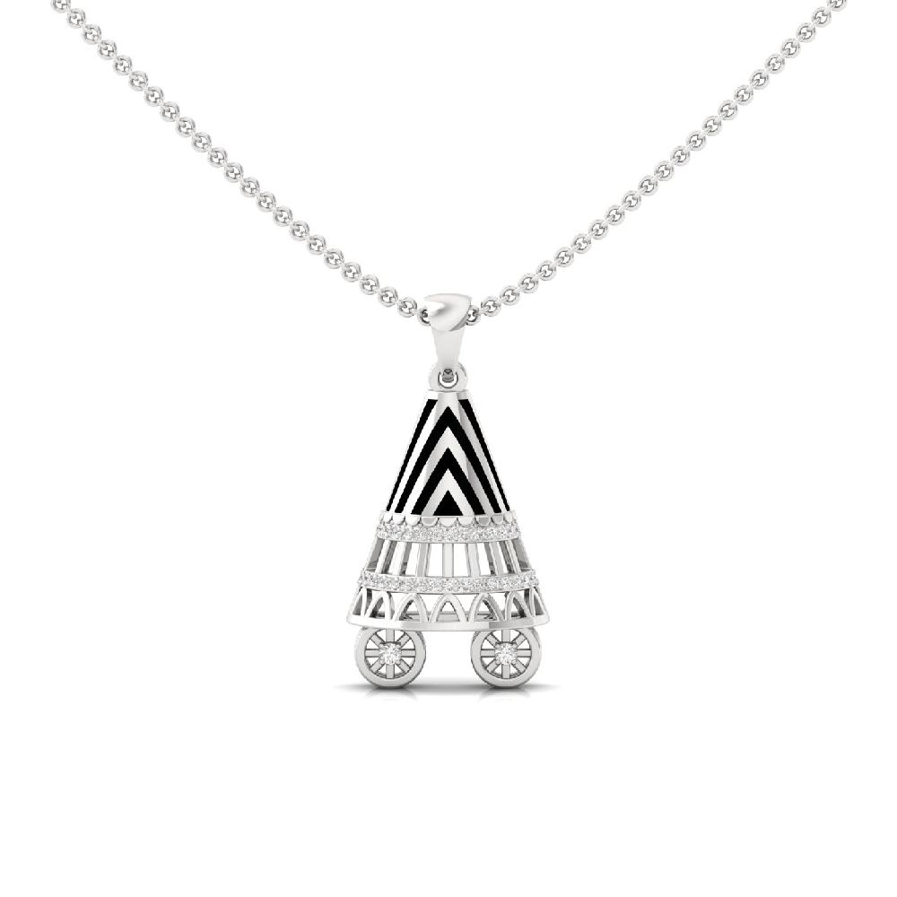 Art Deco Pram Pendant with  Lab Grown Diamonds