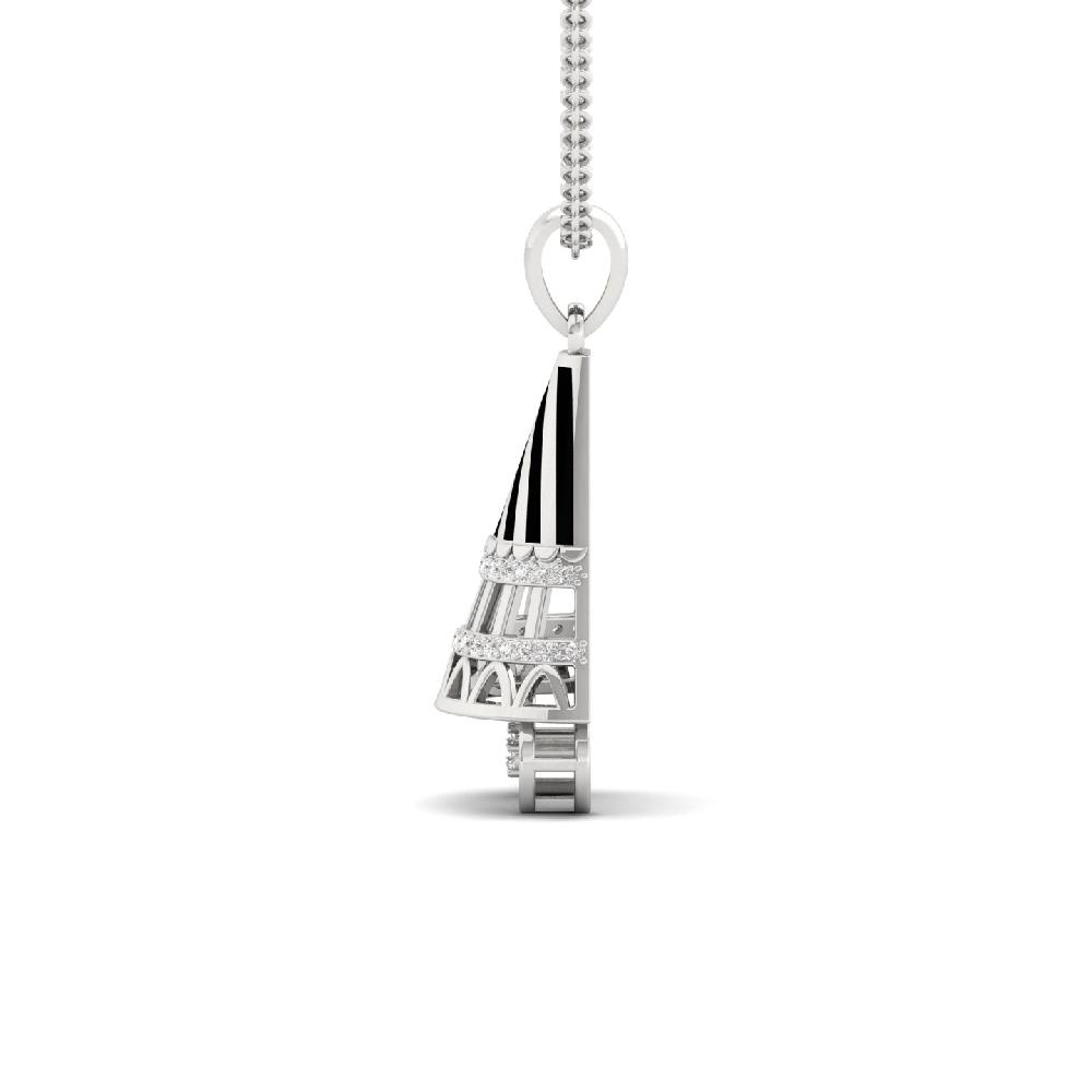 Art Deco Pram Pendant with  Lab Grown Diamonds