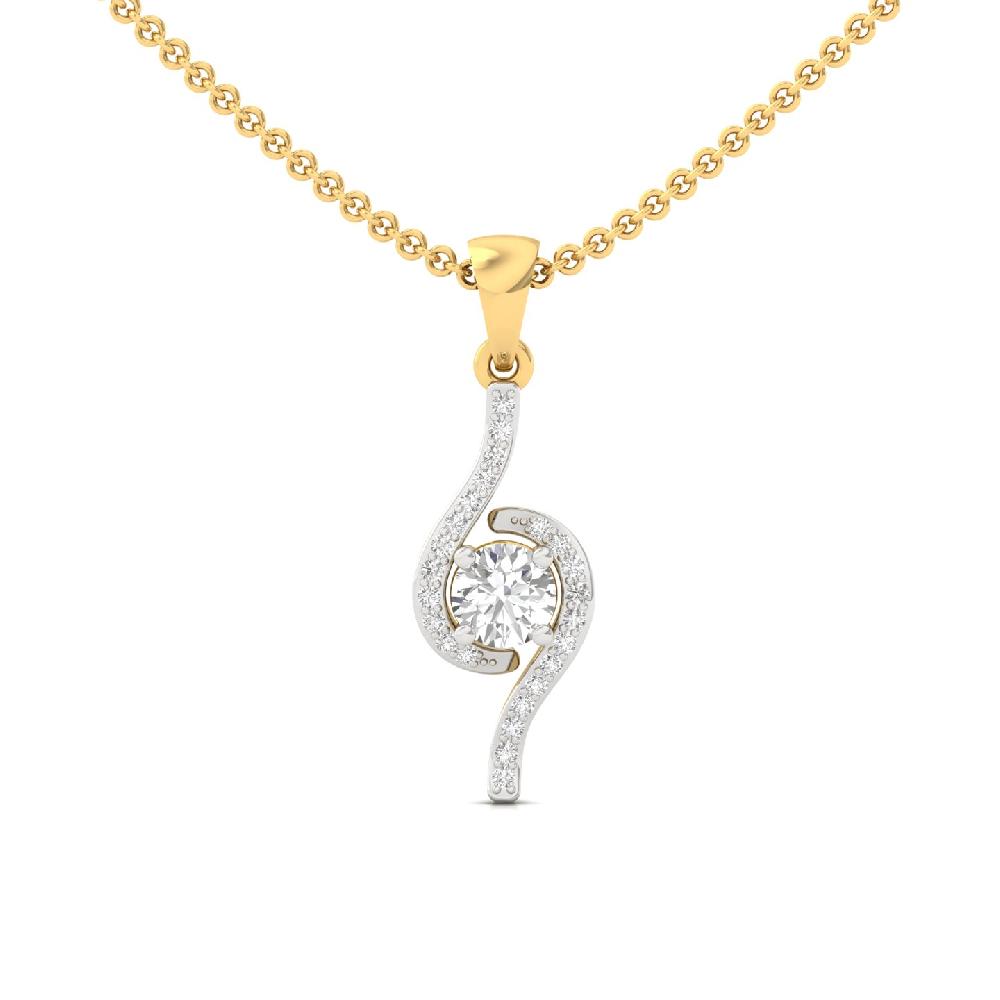 Swirl Radiance Lab Grown Diamond Pendant