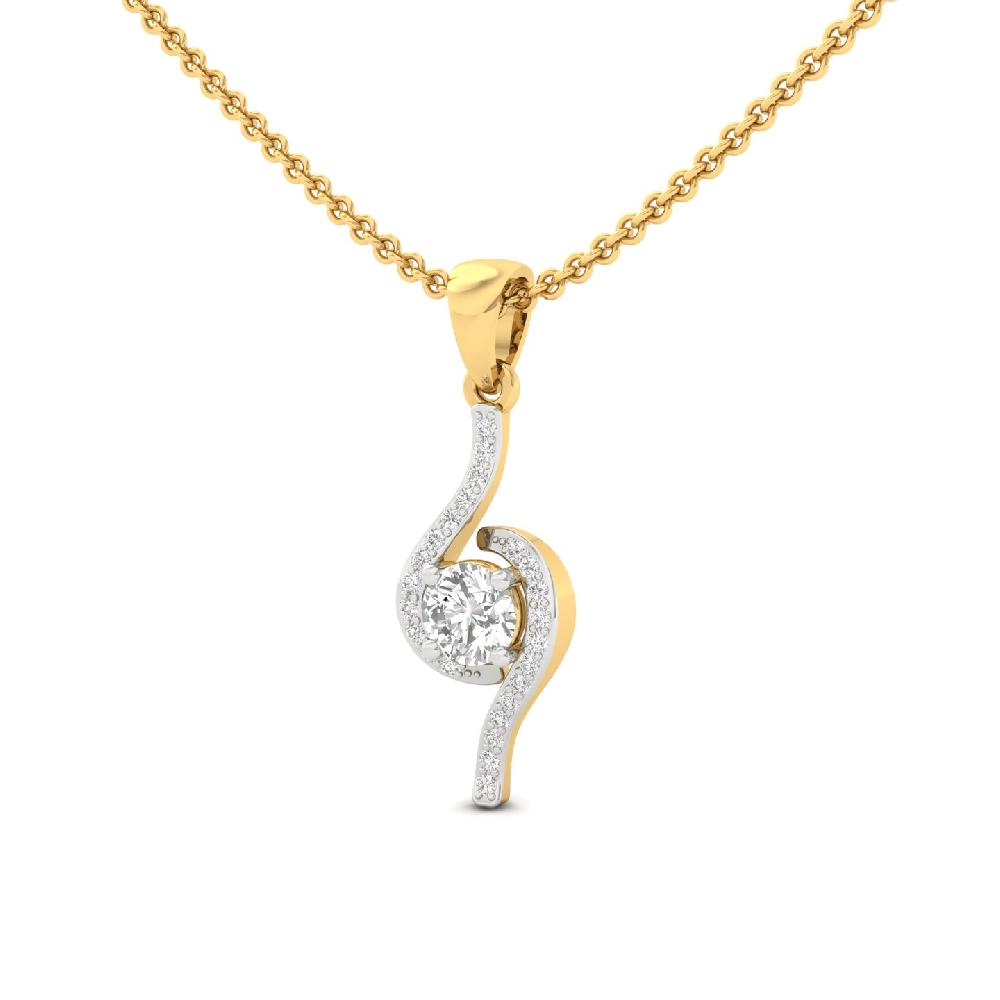 Swirl Radiance Lab Grown Diamond Pendant