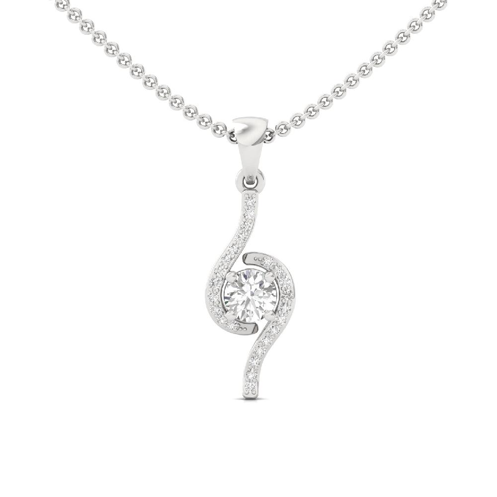 Swirl Radiance Lab Grown Diamond Pendant