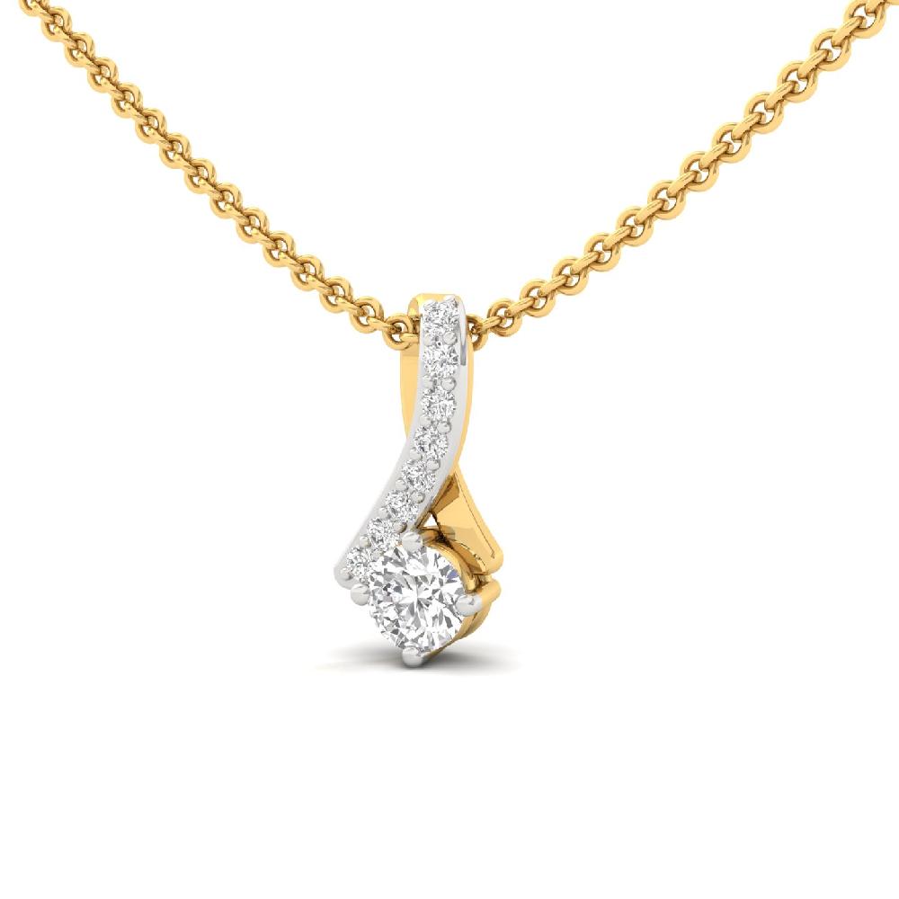 Twist Elegance Pendant with Lab Grown Diamond 