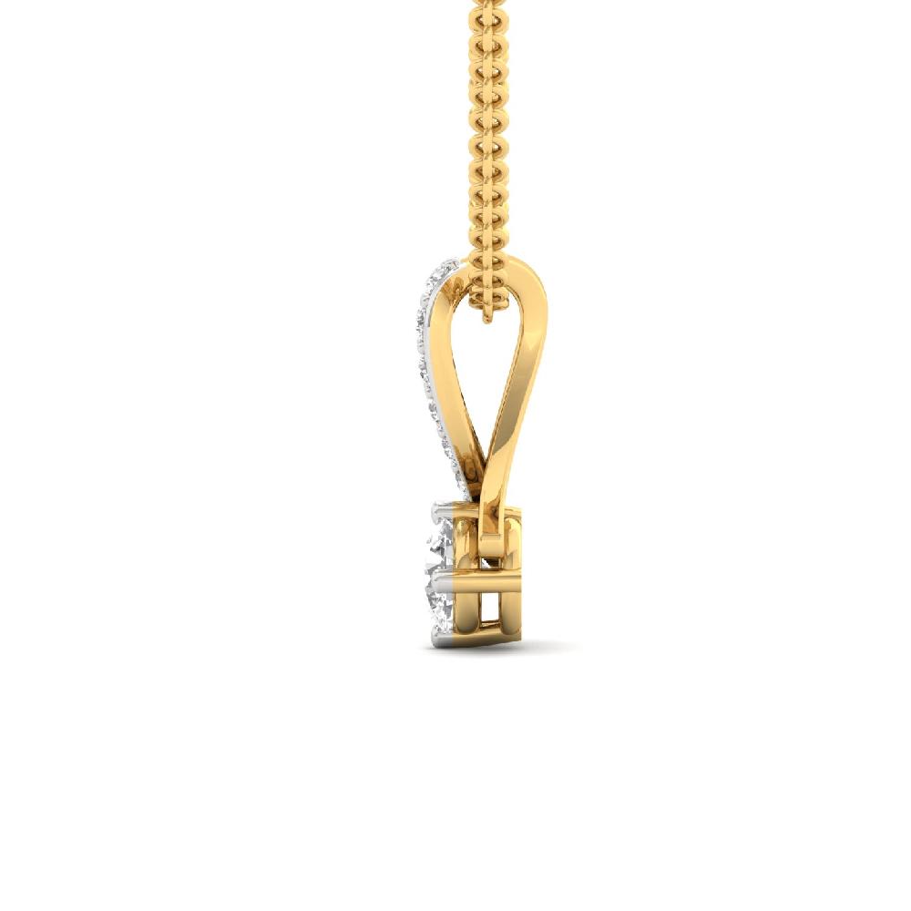 Twist Elegance Pendant with Lab Grown Diamond 