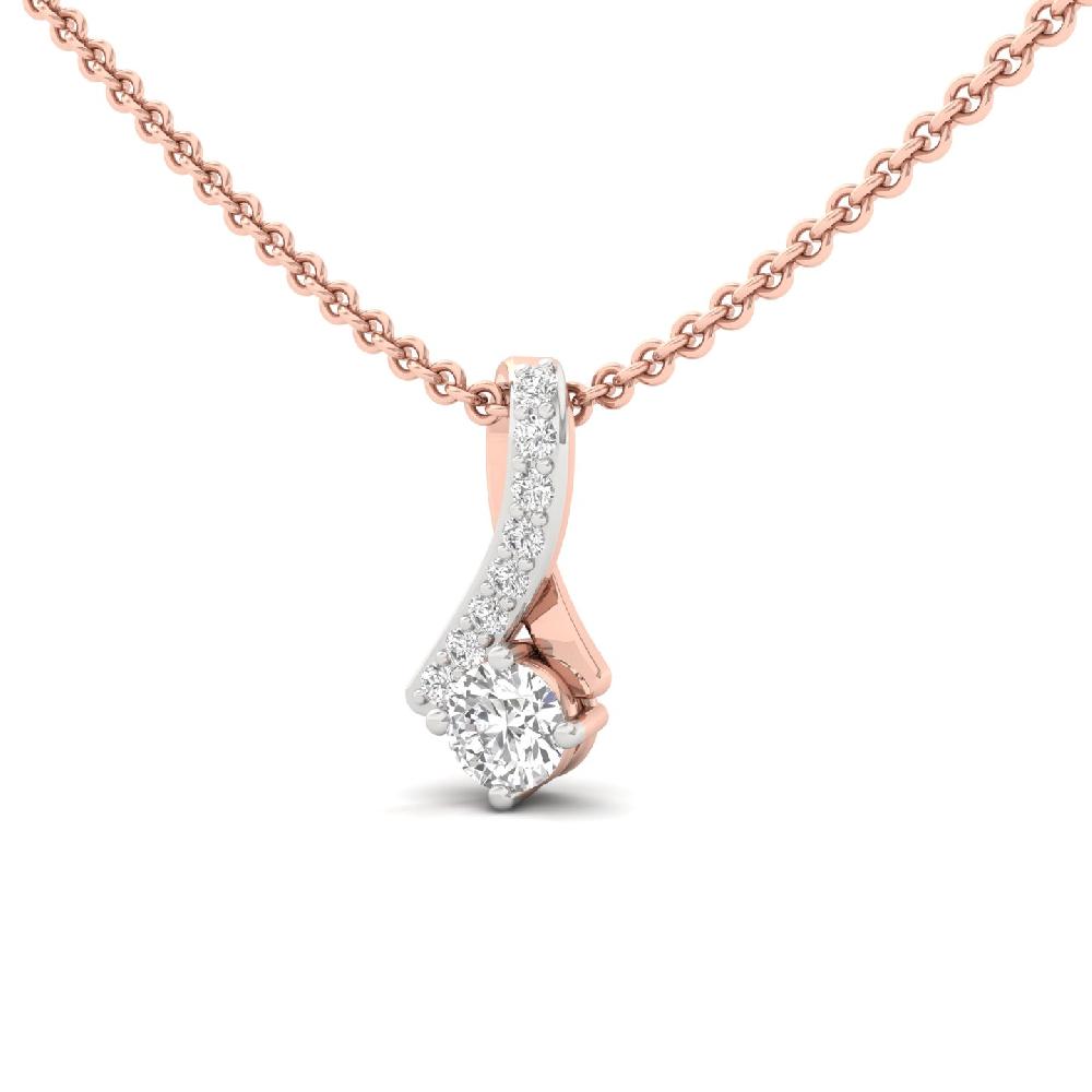 Twist Elegance Pendant with Lab Grown Diamond 