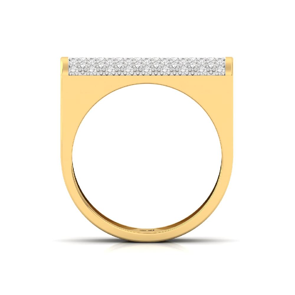 Round Cut Men's CVD Dimond Ring 