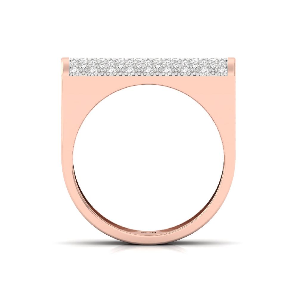 Round Cut Men's CVD Dimond Ring 