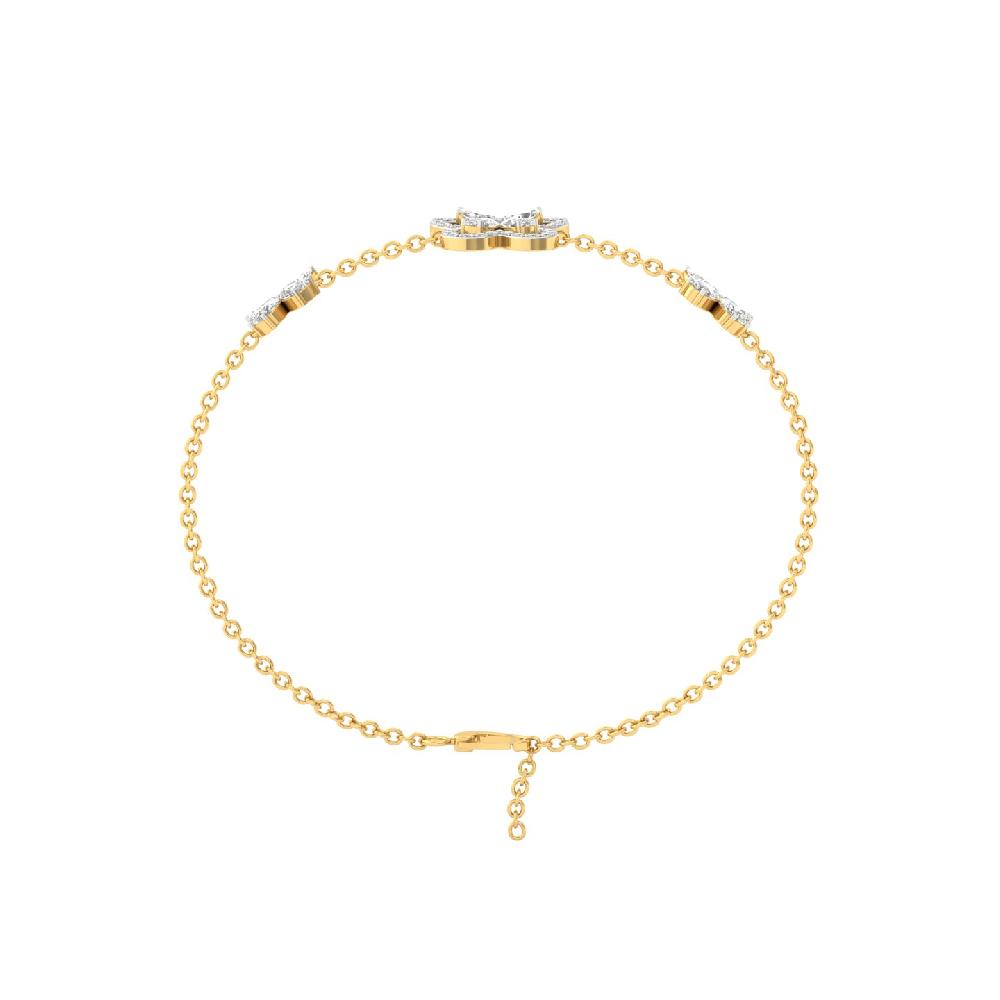 Floral Butterfly Diamond Bracelet Cvd Diamonds