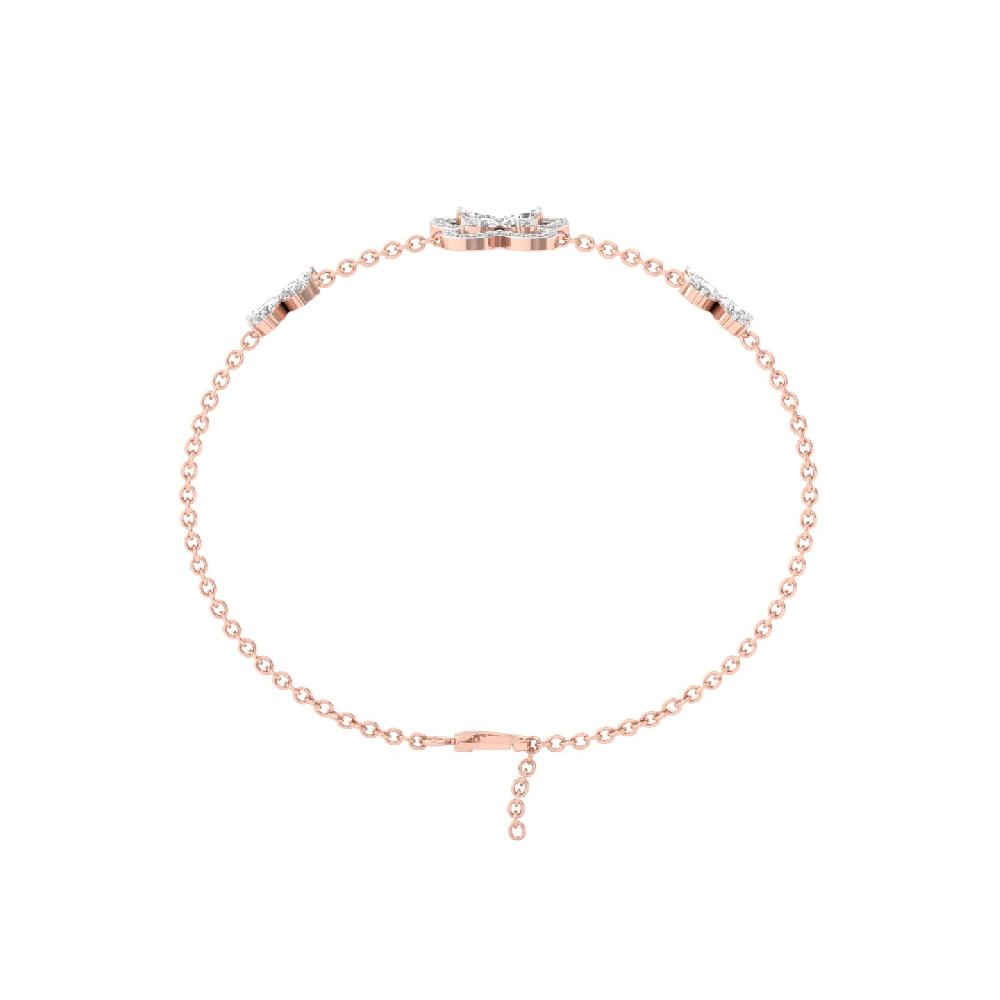 Floral Butterfly Diamond Bracelet Cvd Diamonds