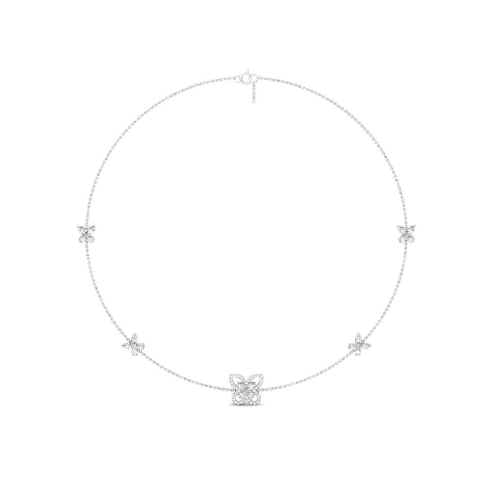 Butterfly Motif Diamond Necklace with 0.30ct CVD Diamonds