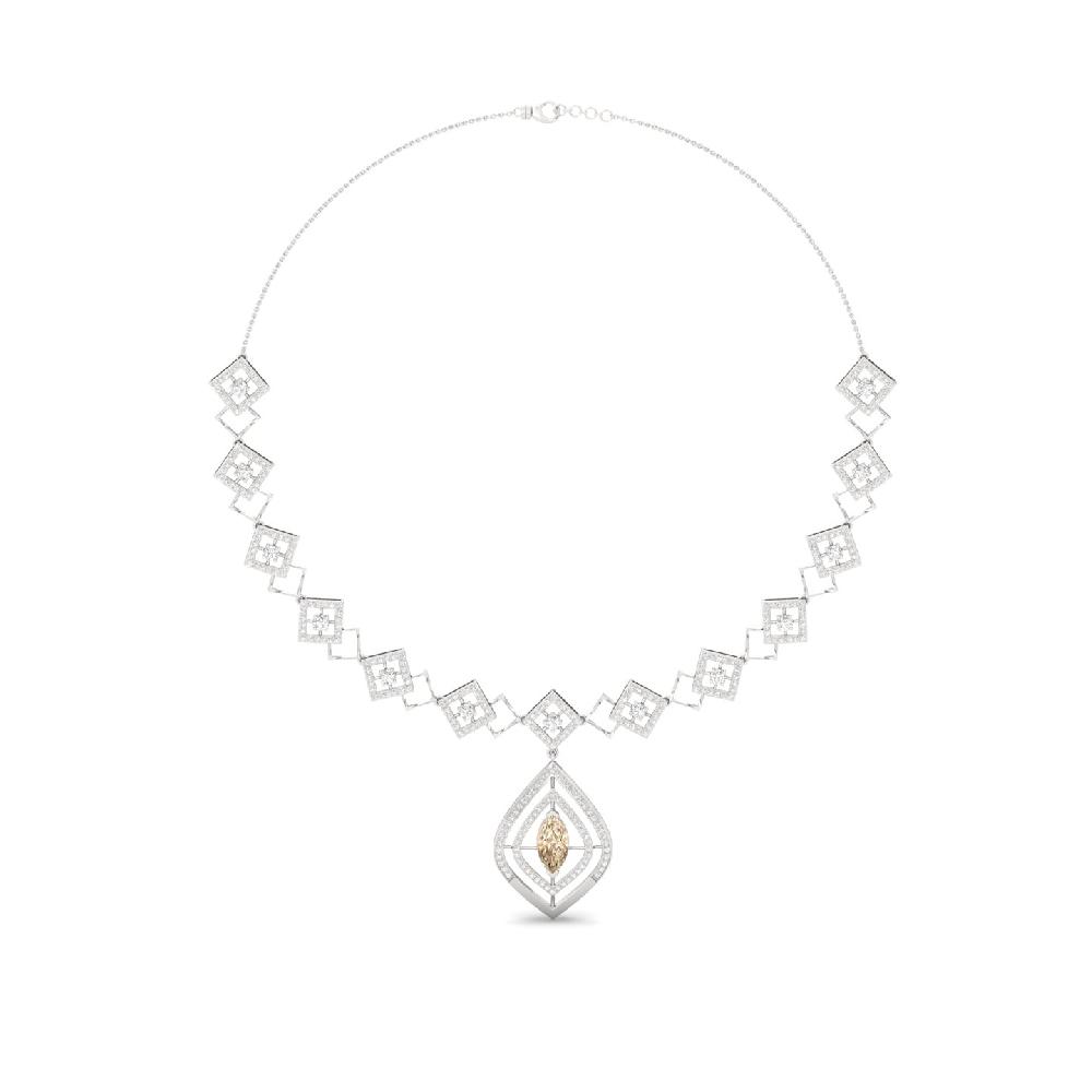 Geometric Designer Cvd Diamond Necklace