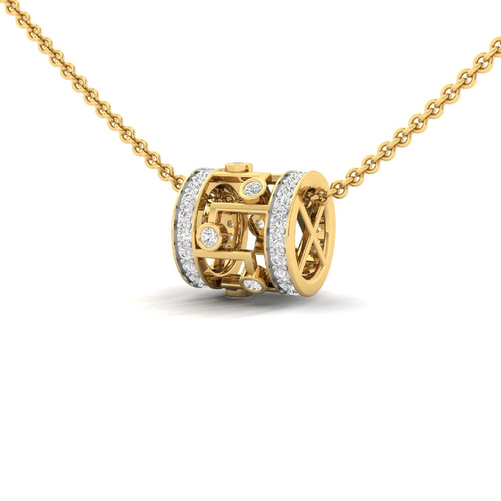 Brilliant Round Micro Set Pendant Lab Grown Diamonds