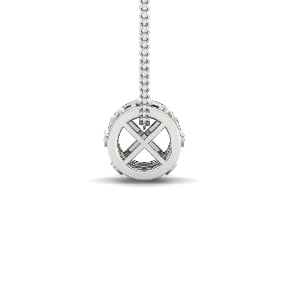 Brilliant Round Micro Set Pendant Lab Grown Diamonds