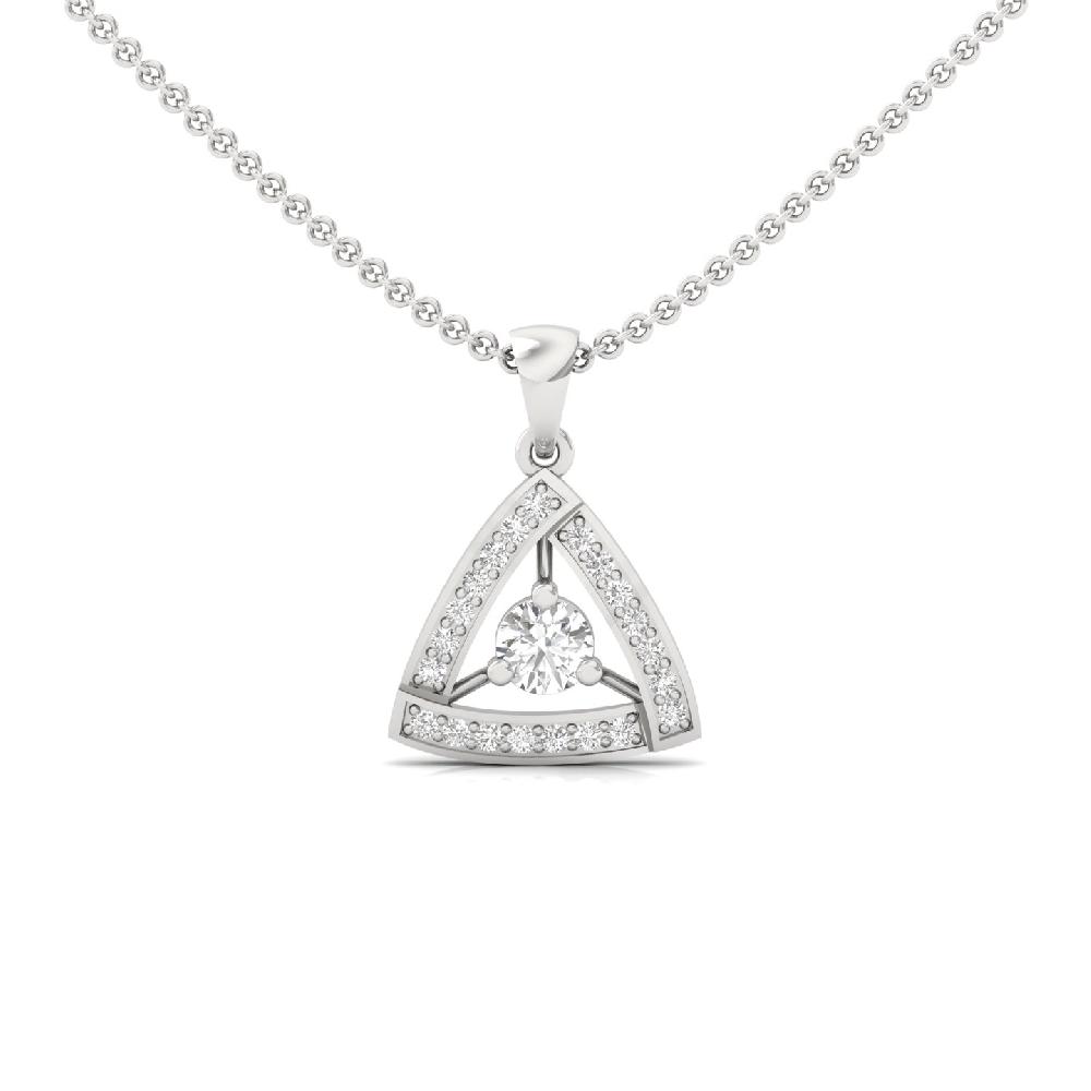 Delicate Round Cluster Pendant Lab Grown Diamonds