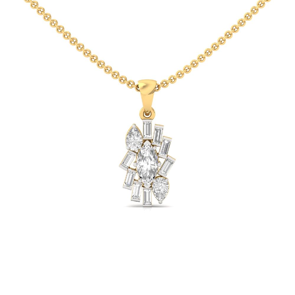 Marquise Pear & Baguette Trio Lab Grown Diamond Pendant