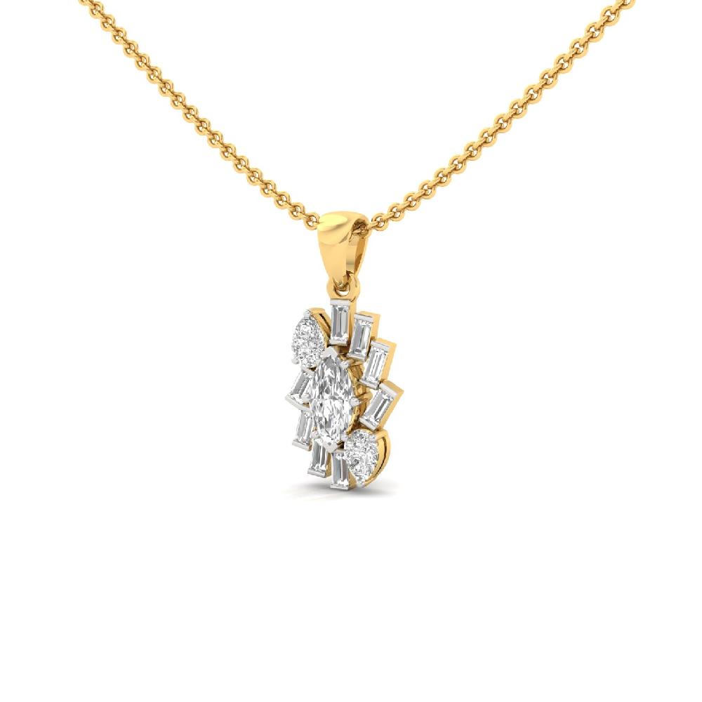 Marquise Pear & Baguette Trio Lab Grown Diamond Pendant