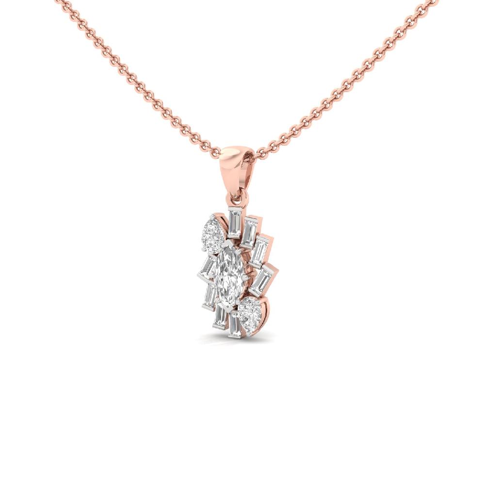 Marquise Pear & Baguette Trio Lab Grown Diamond Pendant