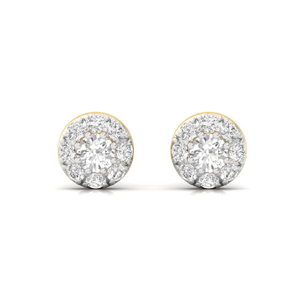 Halo Cluster Lab Grown Diamond Stud Earrings