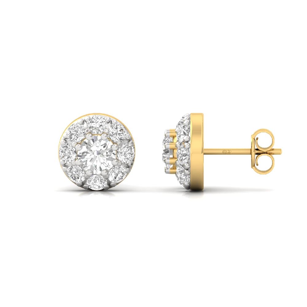 Halo Cluster Lab Grown Diamond Stud Earrings