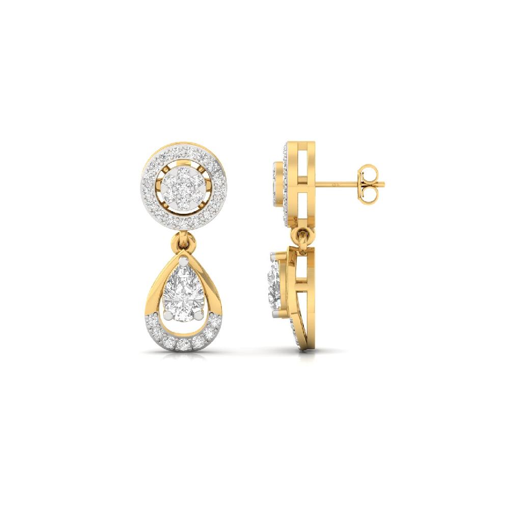 Elegant Pear Drop Diamond Earrings  Lab Grown Diamonds