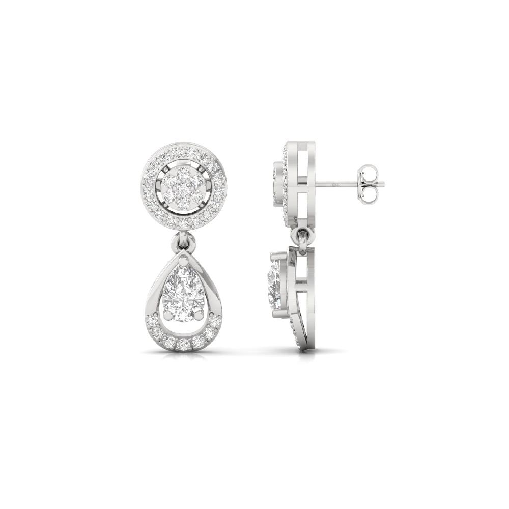 Elegant Pear Drop Diamond Earrings  Lab Grown Diamonds