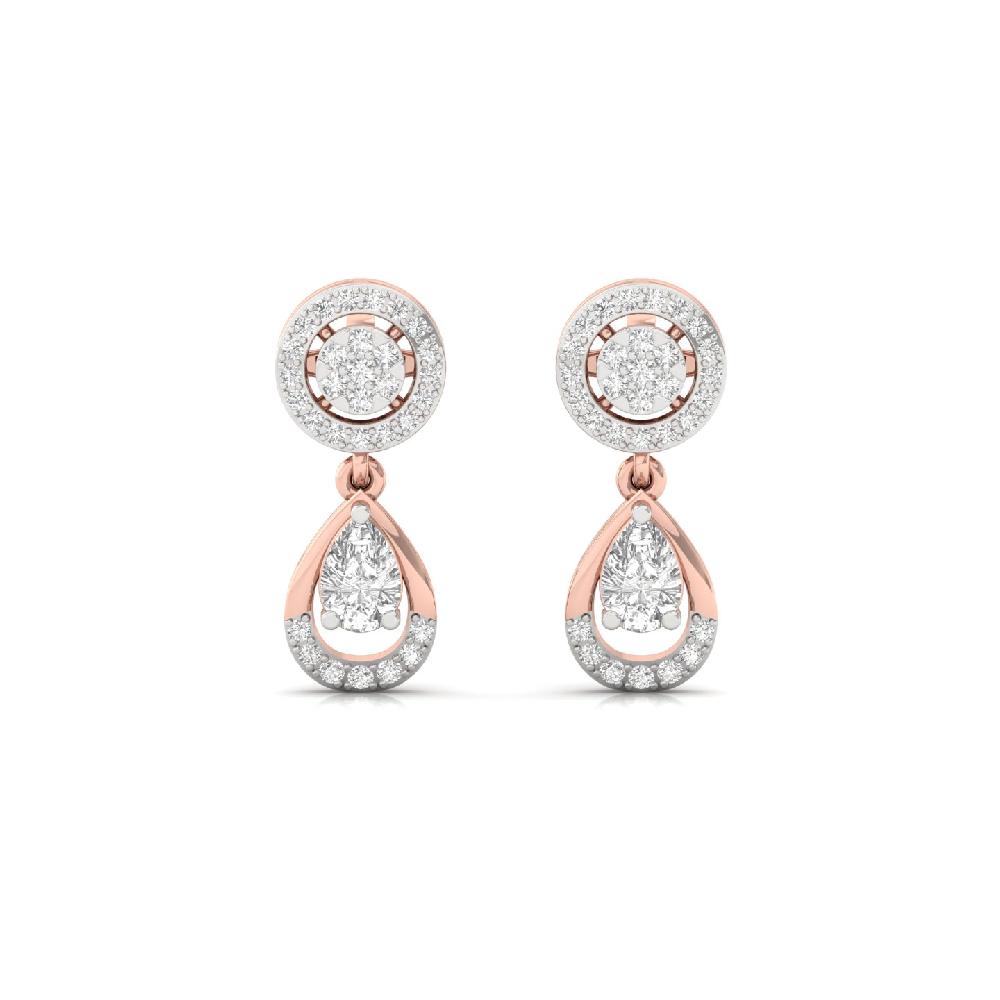 Elegant Pear Drop Diamond Earrings  Lab Grown Diamonds