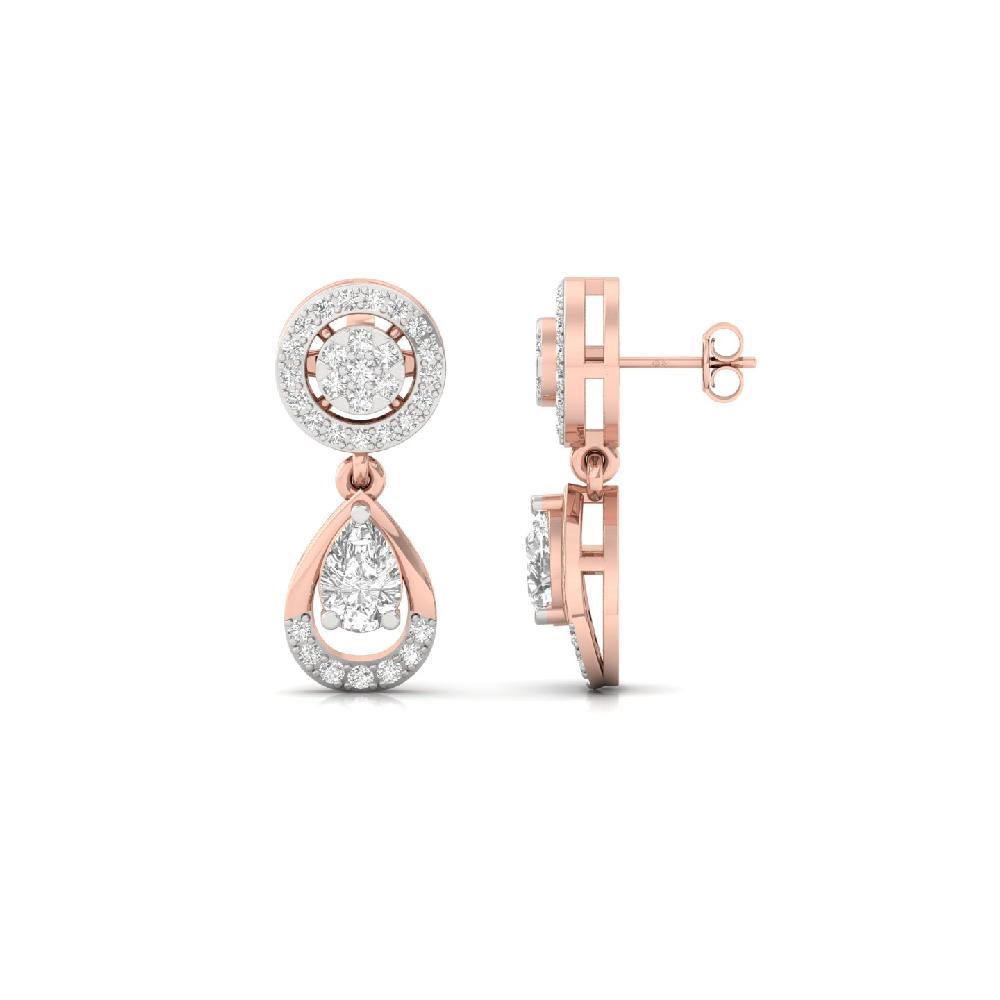 Elegant Pear Drop Diamond Earrings  Lab Grown Diamonds