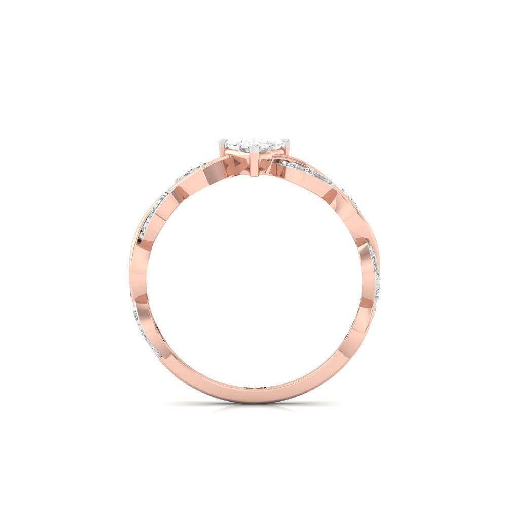 0.35ct Trillion Cut Solitaire Lab Grown CVD  Diamond Ring