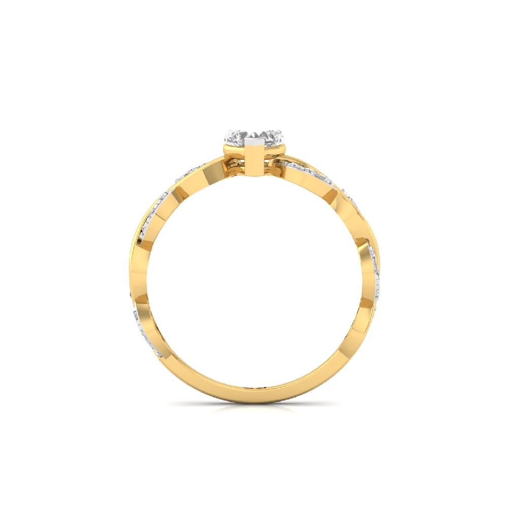 0.44ct Heart Cut Solitaire Lab Grown CVD Diamond Ring