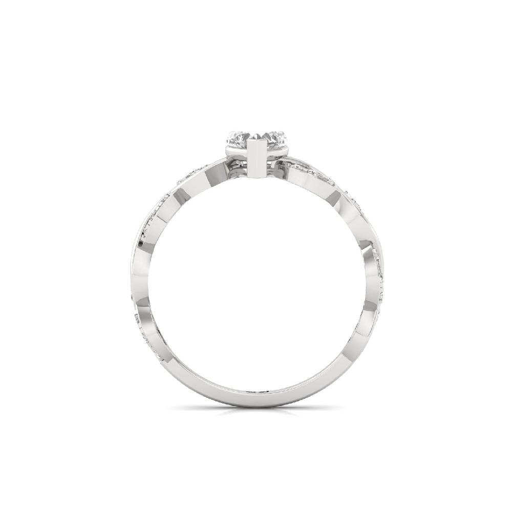 0.44ct Heart Cut Solitaire Lab Grown CVD Diamond Ring