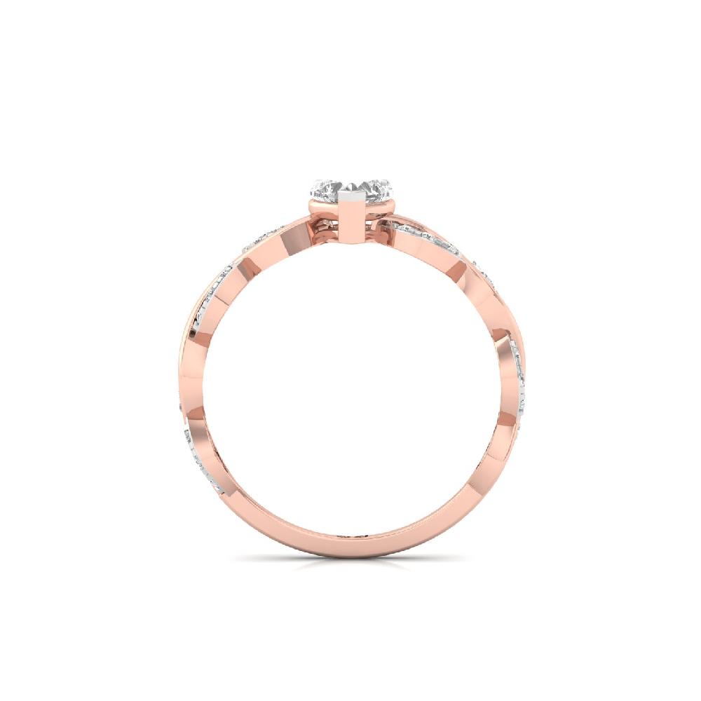 0.44ct Heart Cut Solitaire Lab Grown CVD Diamond Ring