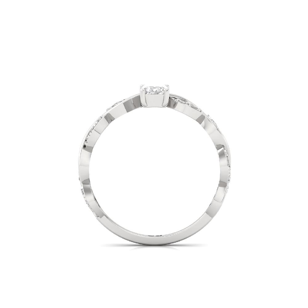 0.46ct Radiant Cut Solitaire  CVD Diamond Ring