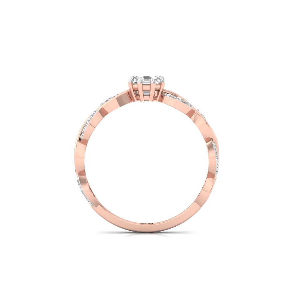 0.51ct Octagon Cut Solitaire Lab-Grown CVD Diamond Ring