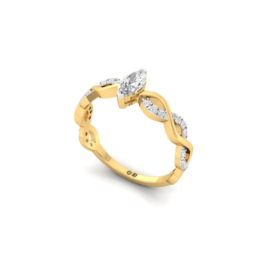 0.28ct Marquise Cut Solitaire Lab Grown Diamond Ring