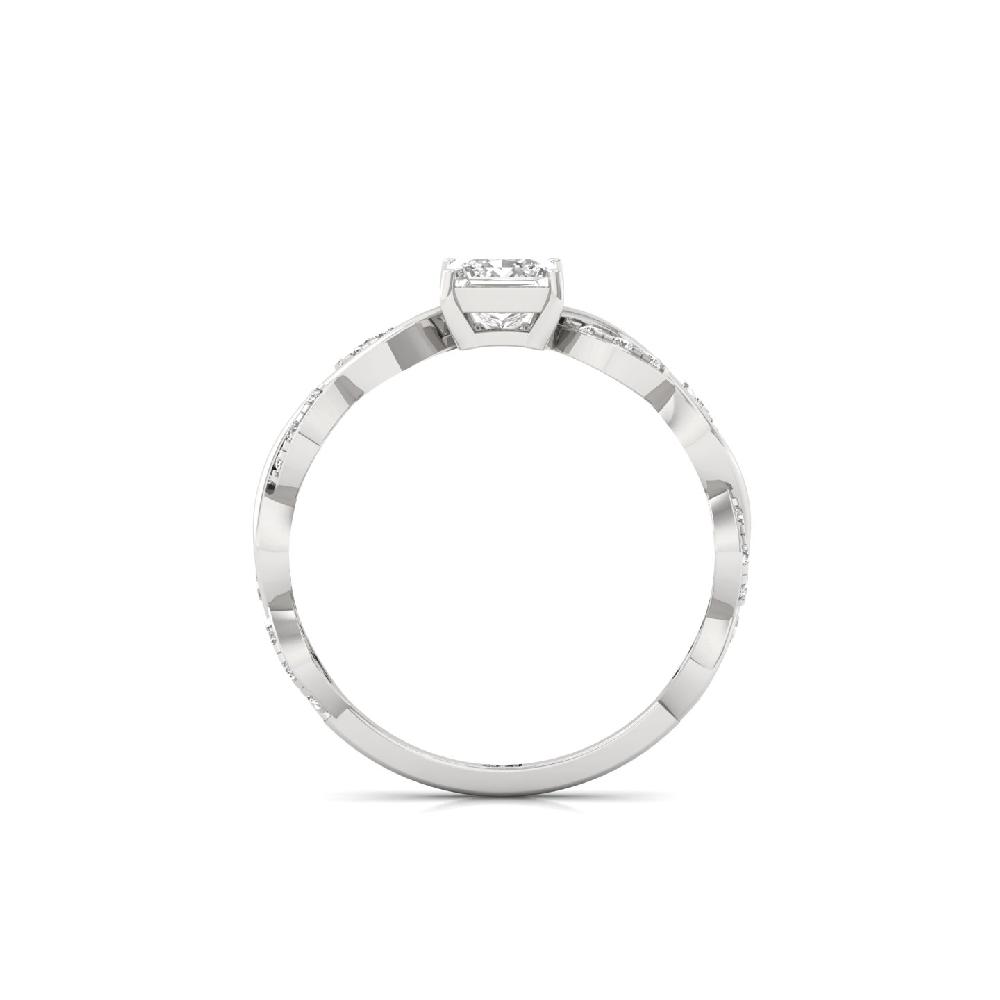 0.57 Princess Cut Solitaire Lab Grown Diamond Ring 