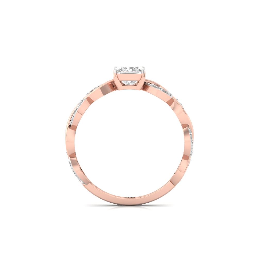 0.57 Princess Cut Solitaire Lab Grown Diamond Ring 