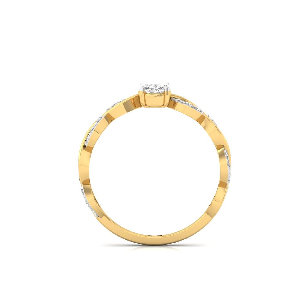 0.50ct Oval Solitaire Cvd Diamond  with Round Accents 