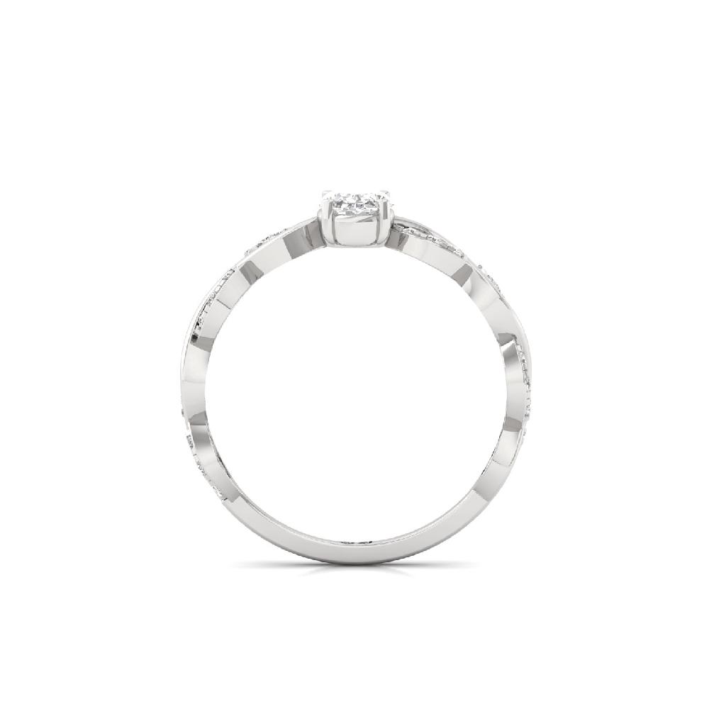 0.50ct Oval Solitaire Cvd Diamond  with Round Accents 